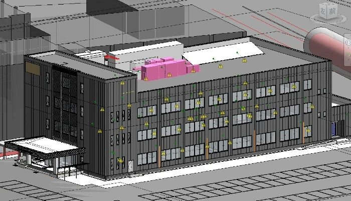 鳥取県西部総合事務所新棟 3Dモデル 美保テクノス