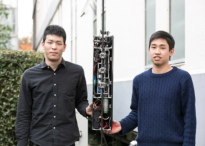 Team Raptor: Kaishu Koike (left) and Naoki Arakawa, space elevator creators