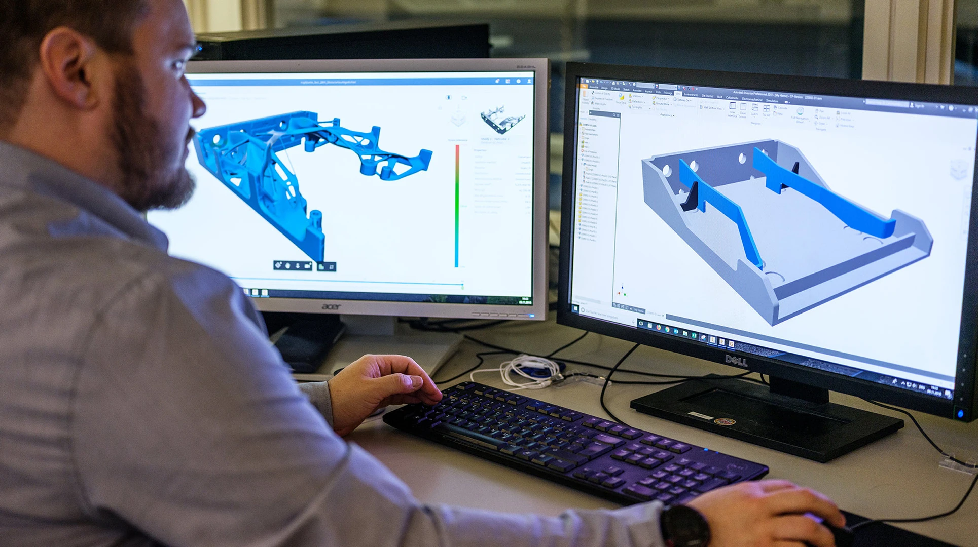 A person working on a computer