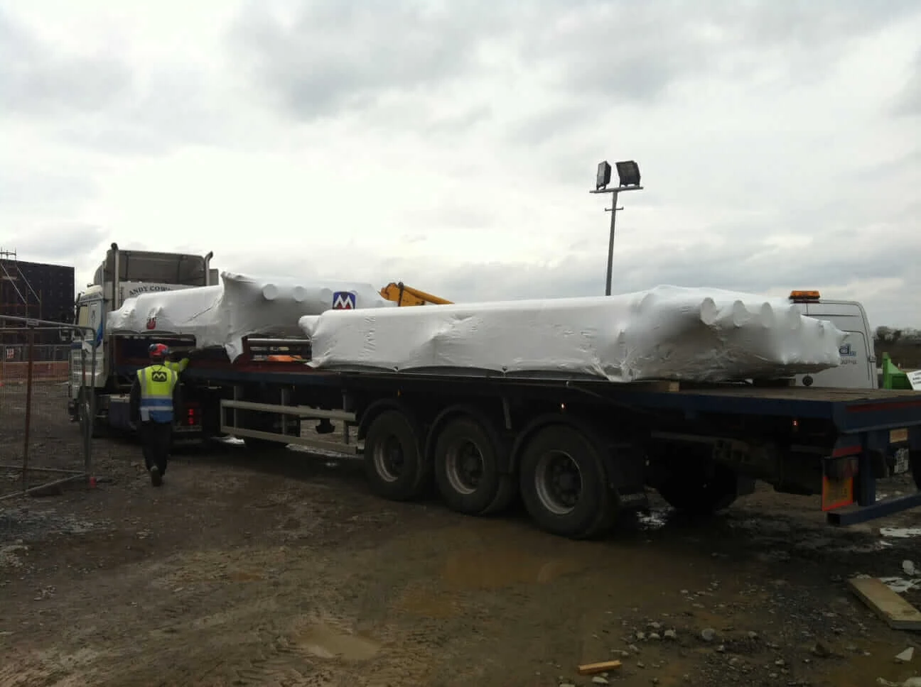 prefabricated shrink-wrapped rack