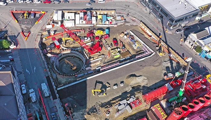 Karangahape Station construction