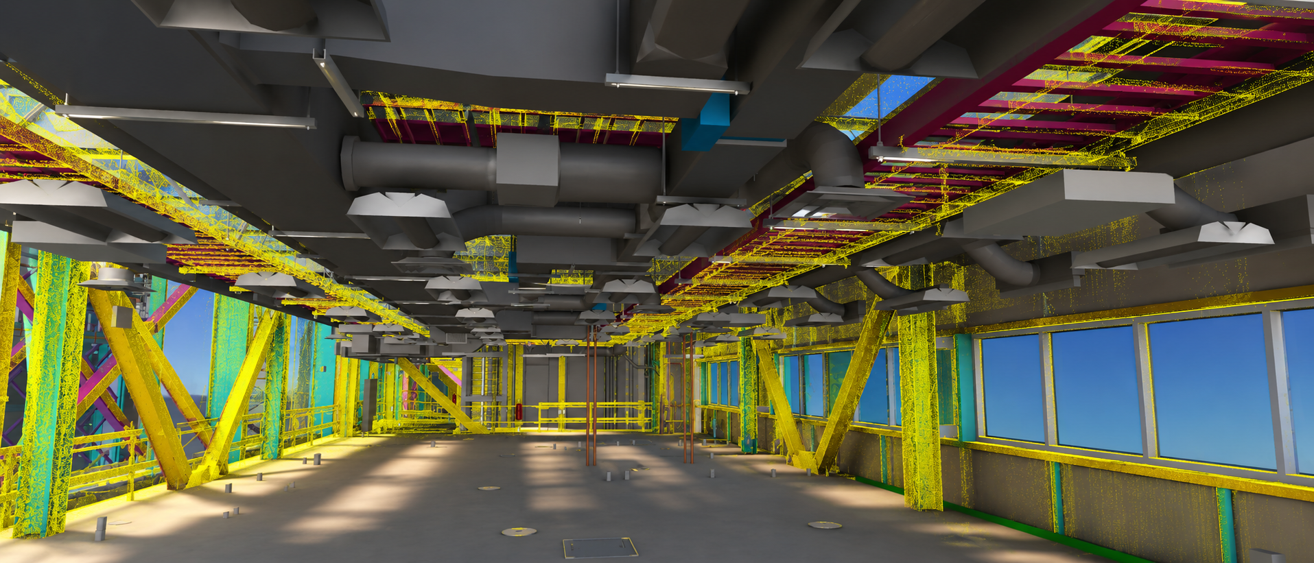 LiDAR scan data of the Powerhouse Operations Building.