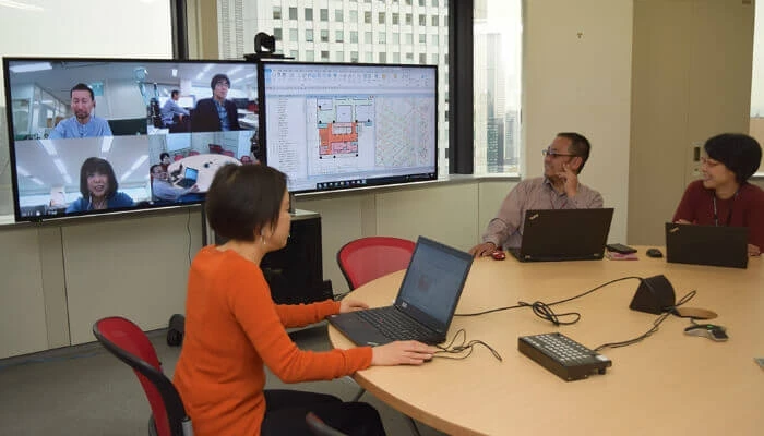 コラボレーション機能やオンラインチャットなどを活用して働き方改革の実現に取り組む日本設計