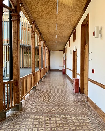 Matta Sur Complex original school building historic details preserved