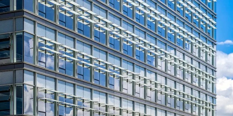 a photo of building windows