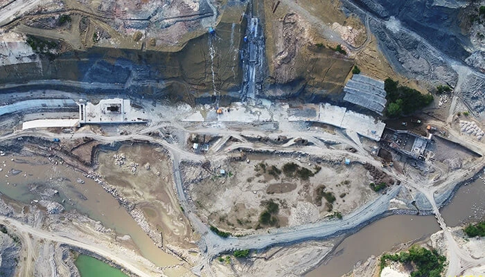 5d bim temef dam aerial view