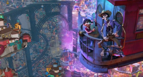 A scene from Pixar's Coco