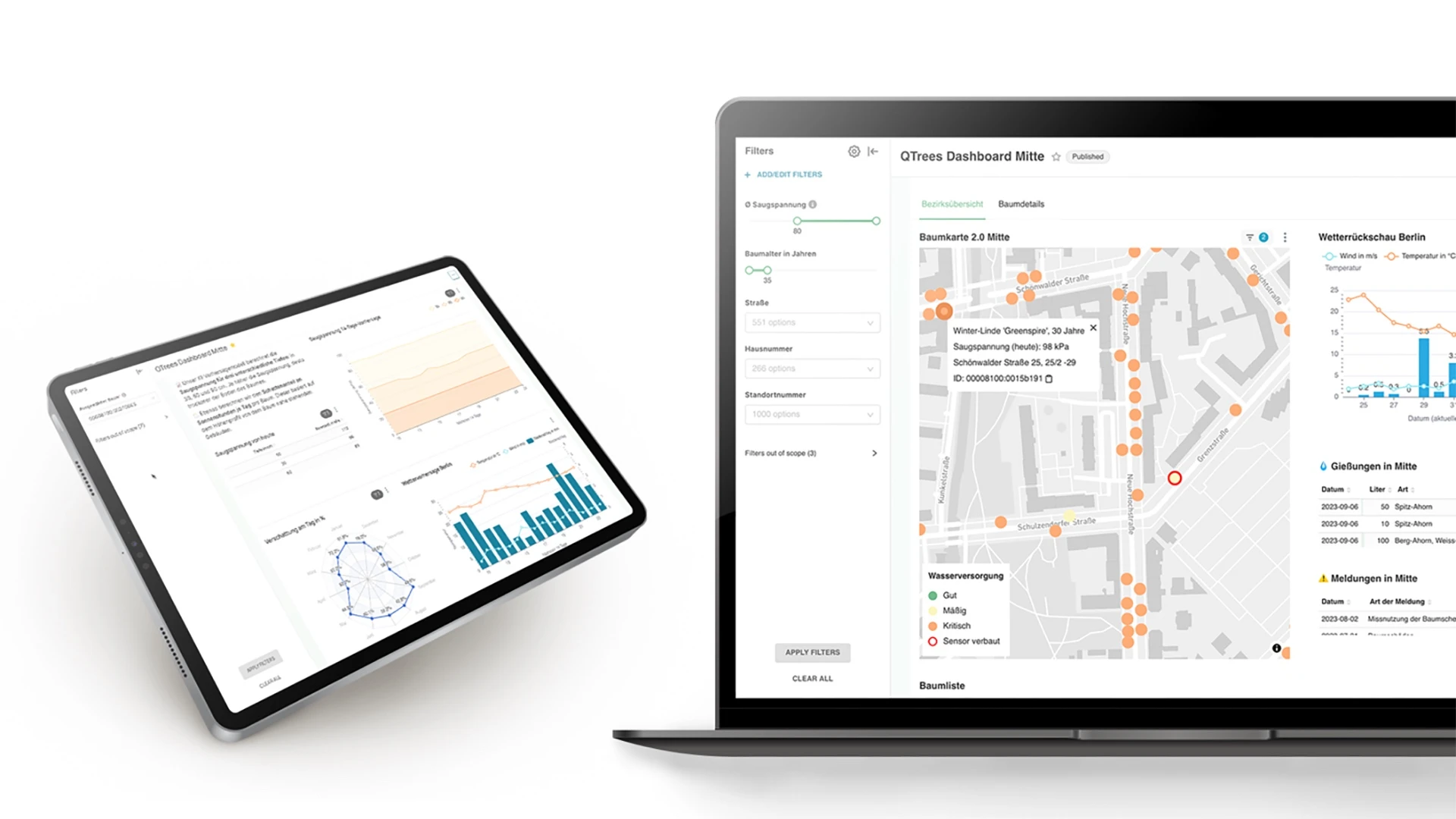 Un logiciel de planification est présenté sur des écrans d’ordinateurs de bureau et de téléphones.