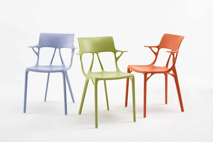The Philippe Starck and Kartell AI chair, produced by generative design