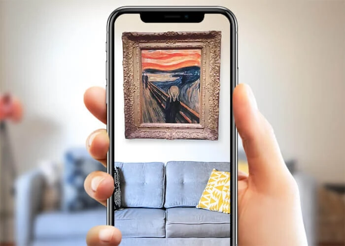 Picture of cuseum app on a phone