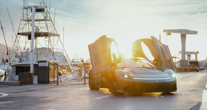 battista car on the docks