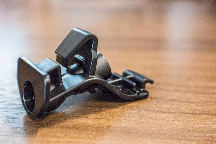 Close-up of an injection-molded part from Xometry