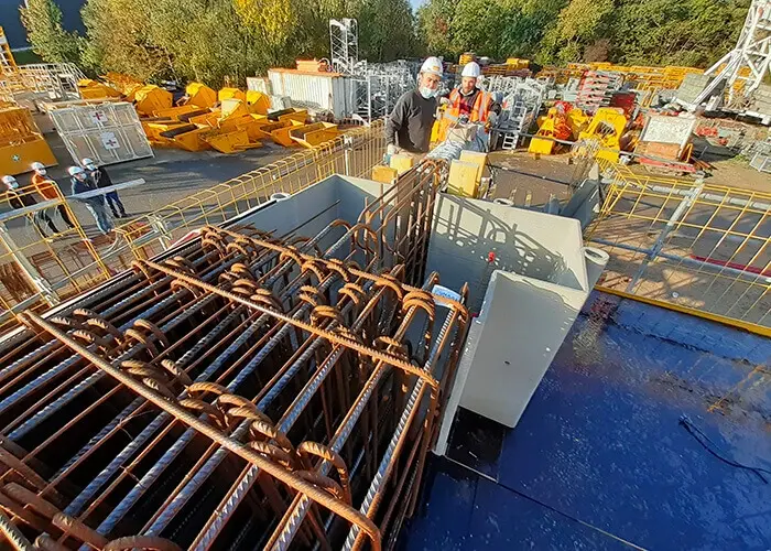 Industrialisation hors-site du coffrage du nœud de poutre