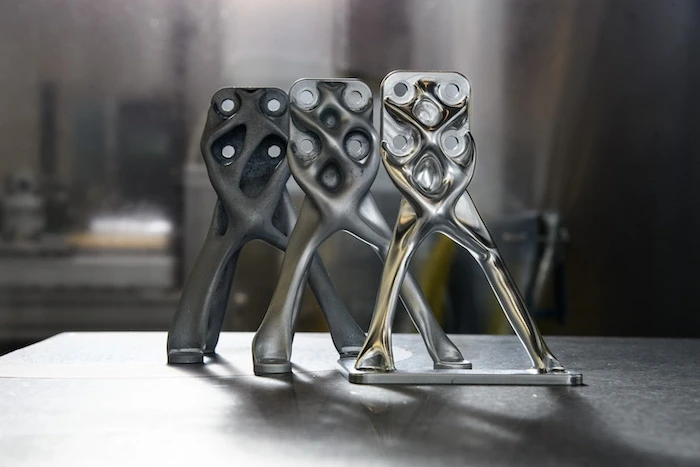 AI-designed aluminum scaffold piece