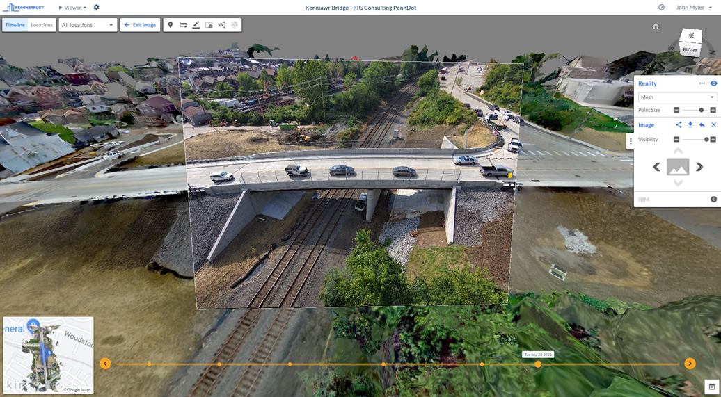 Screenshot of highway in software