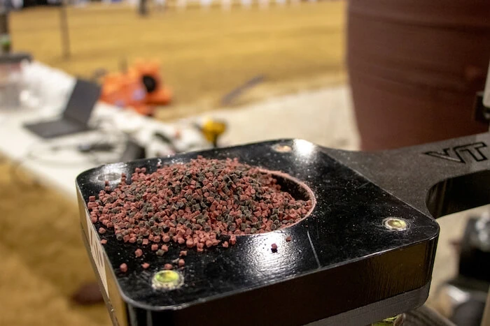 Material pellets for use in robotic additive manufacturing for AI SpaceFactory's Marsha habitat Mars