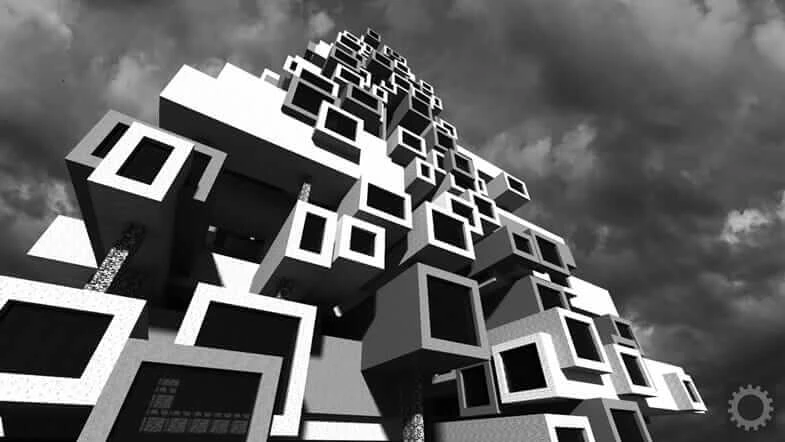マインクラフト建築 brutalist