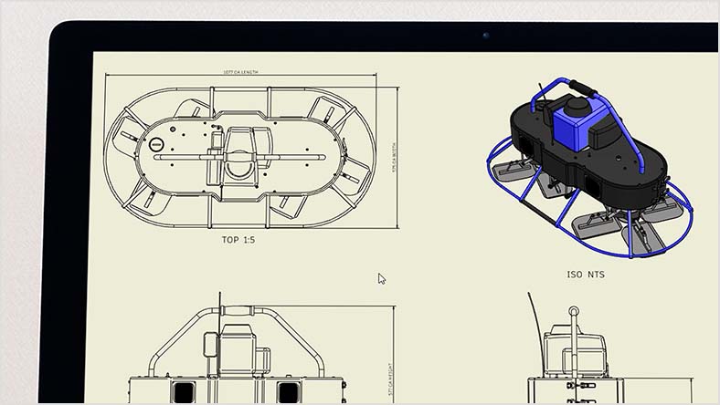 Manufacturing drawing of concrete finisher