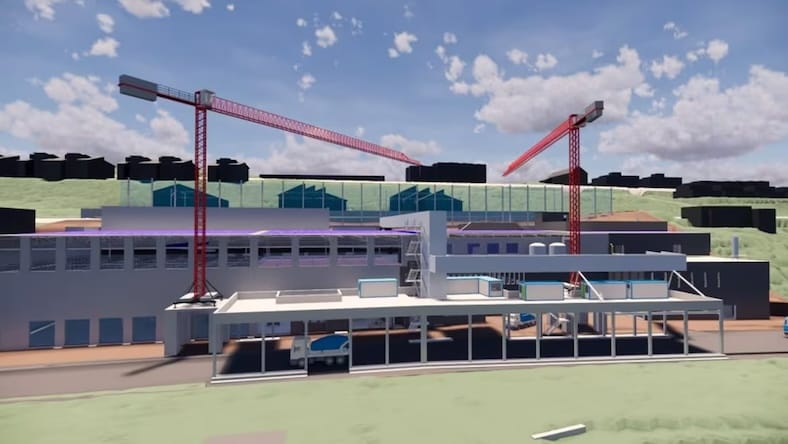 Model of ARA Zimmerberg construction phase.