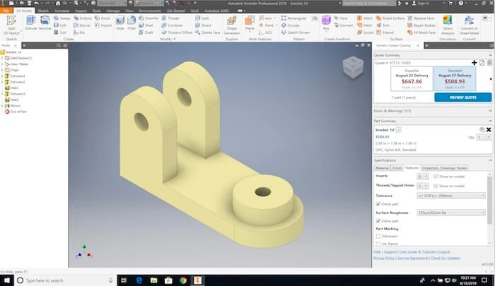 Autodesk inventor screenshot