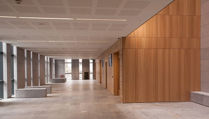 Lobby of the cork courthouse built by BAM Ireland using lean construction