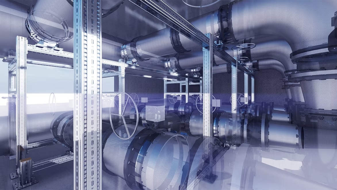 3D model of cables and fastening systems