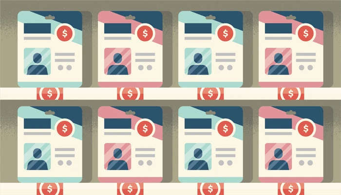 Illustration of people as products