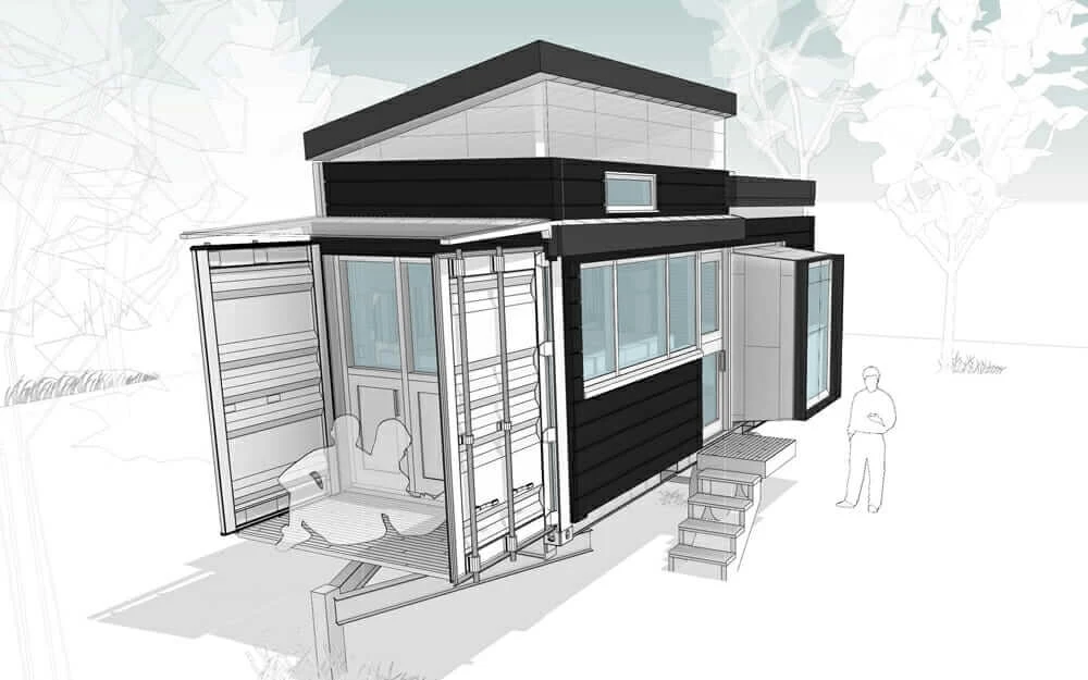 shipping-container home Bento Box project Sean Burke Unboxed House