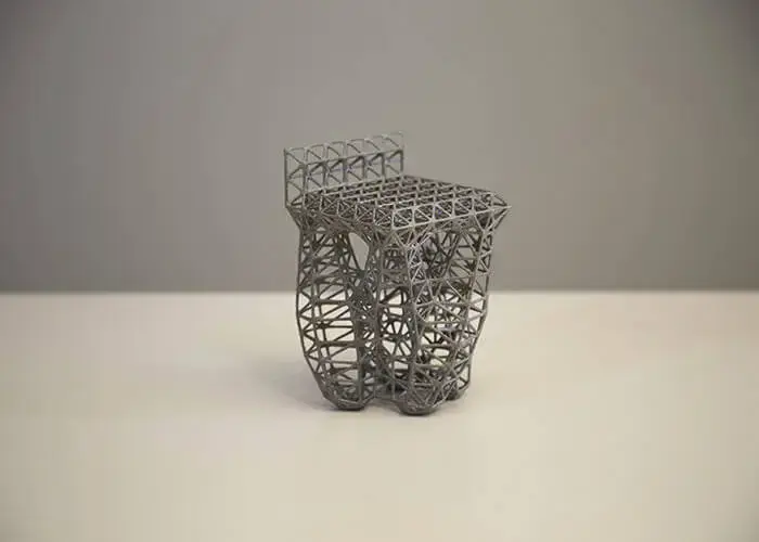 Metal generatively designed chair