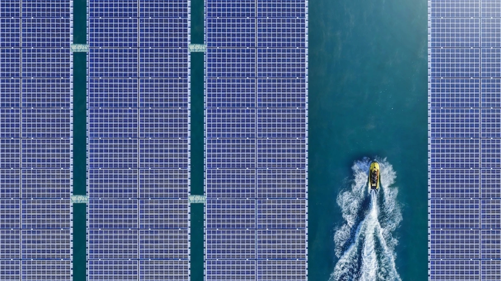 Floating solar panels in Japan use generative design