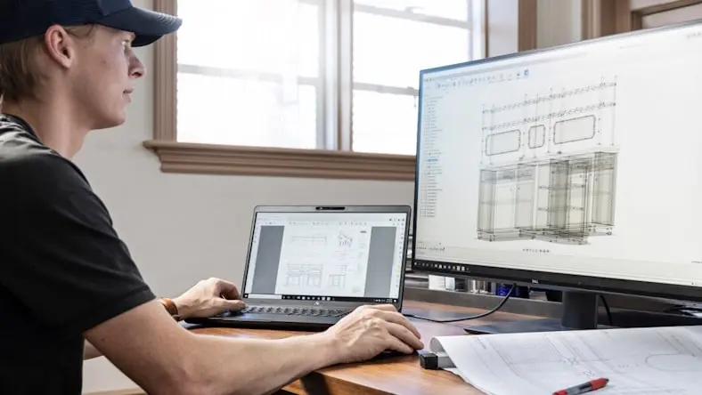 Gana Manufacturing Engineer using Autodesk software to produce furniture parts