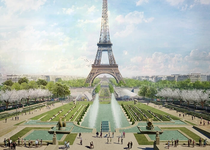 特罗卡德罗喷泉(Trocadéro Fountain)将完全成为行人区