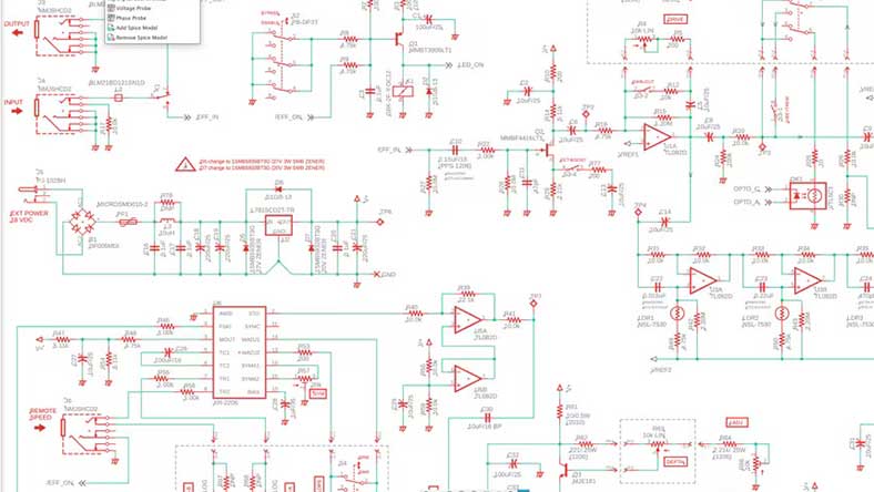 Circuit diagram showing detailed connections and components