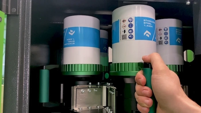 MPRINT machine cartridge revolver