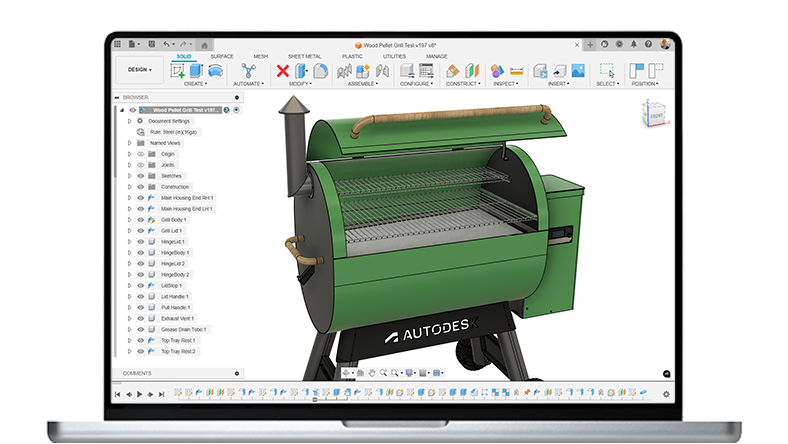 3D grill modelin in Autodesk Fusion