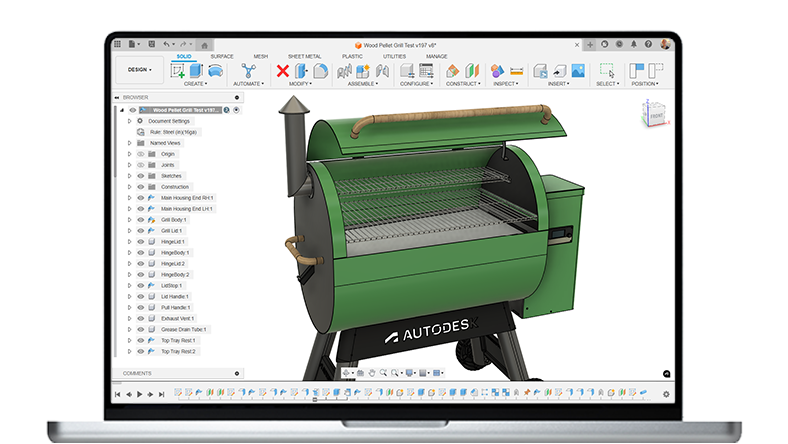 3D grill modelin in Autodesk Fusion