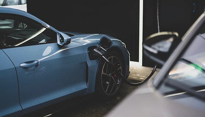 Image of an Audi being charged