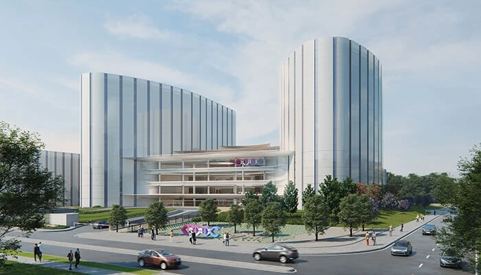 sustainable hospital design ctic towers shaped like lungs