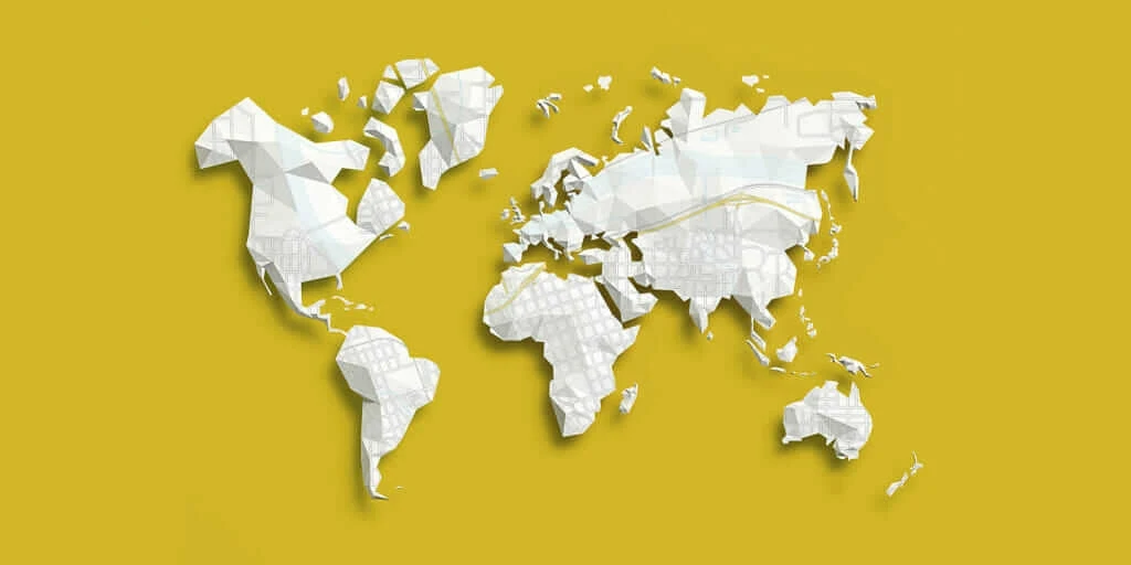 world map with no borders