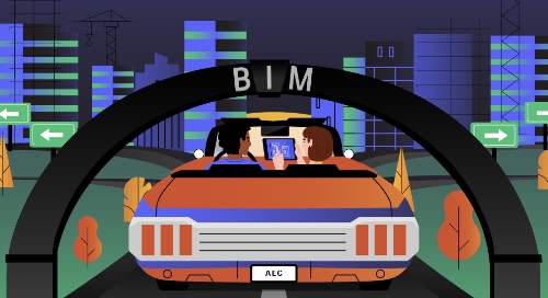 The road to digital transformation begins with BIM illustration of car with people inside