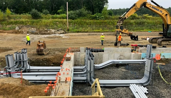 people working on a construction site