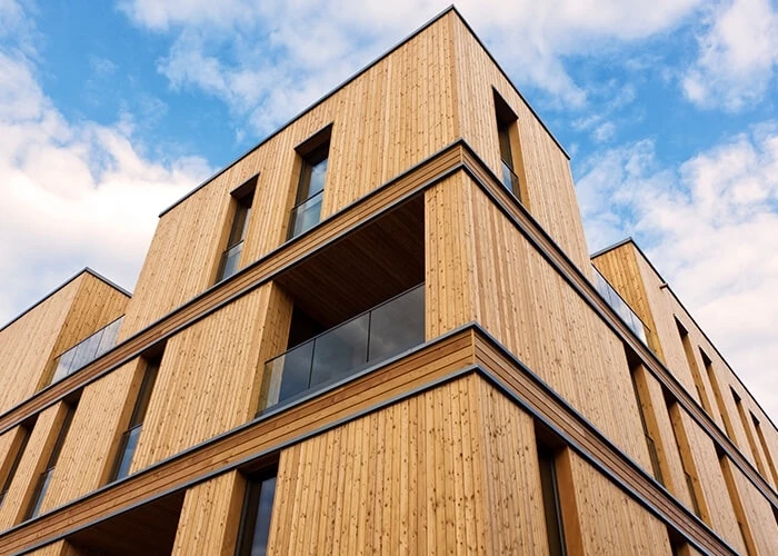 mass timber building facade