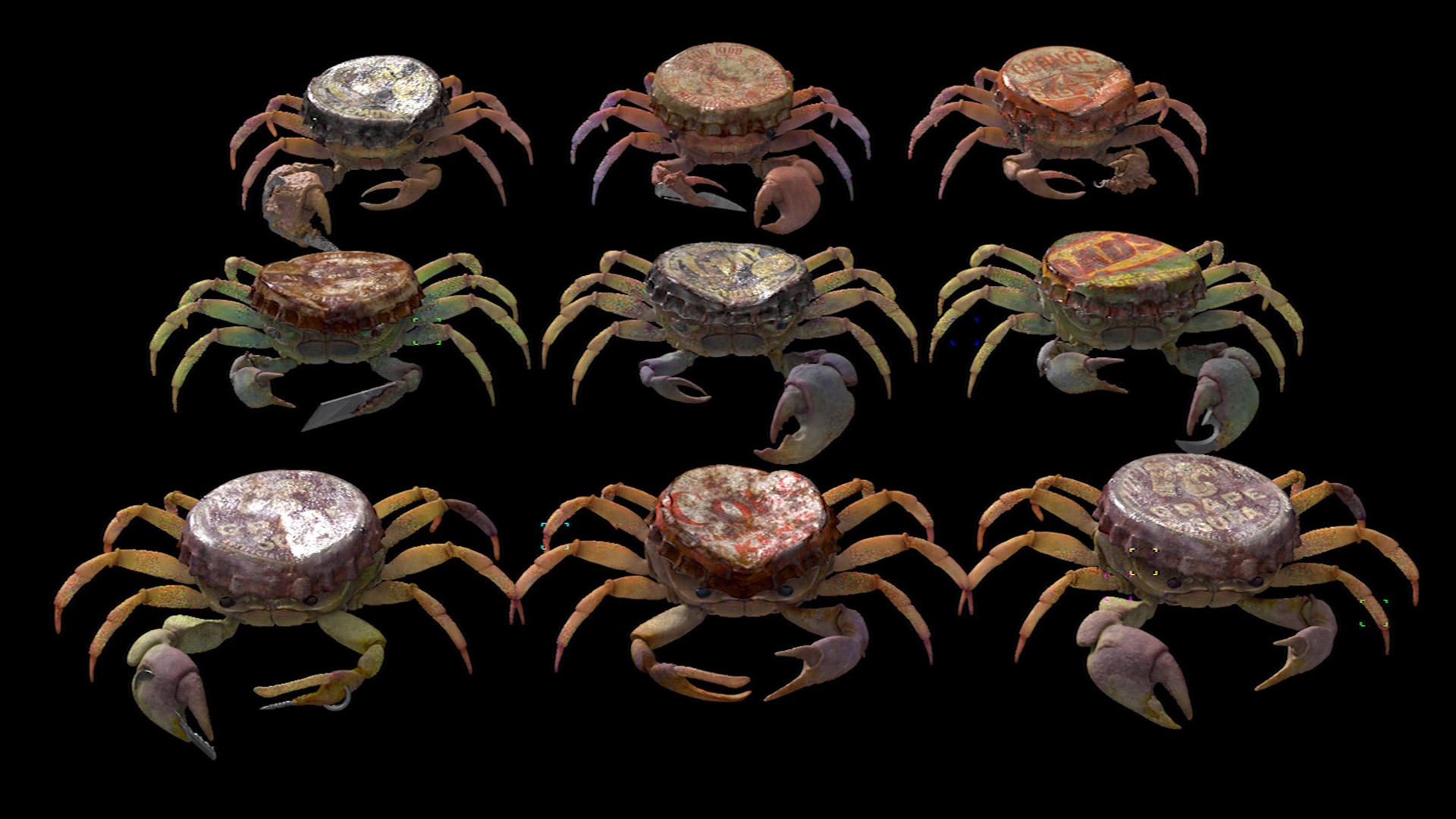 an army of 300 crabs