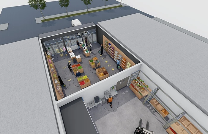 architecture design COVID-19 retail space