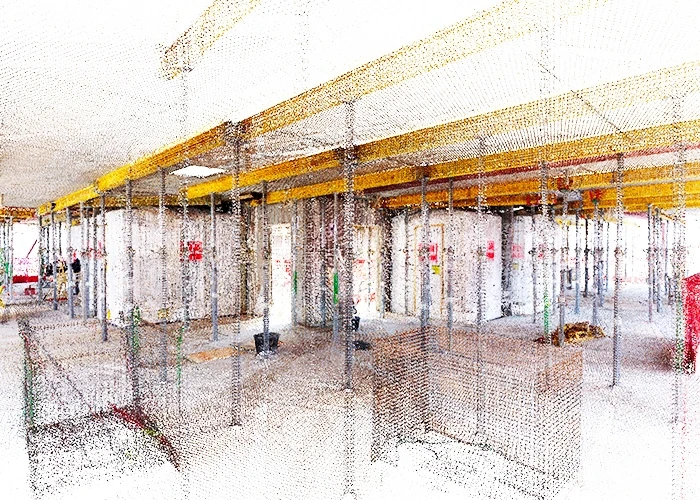 Image of all the data points captured from a construction site by the robot