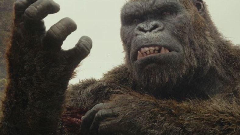 An image shows King Kong from <i>Kong: Skull Island</i> gripping his fist.