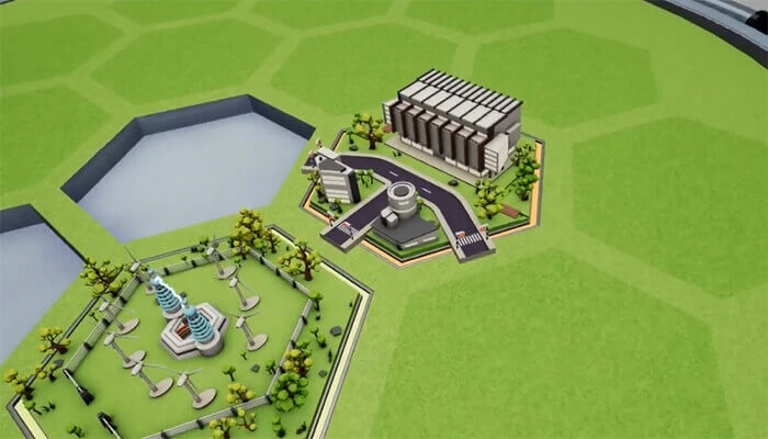 プレイ中のサステナブルなまちづくりを行う「Sustain-a-city」のタイル