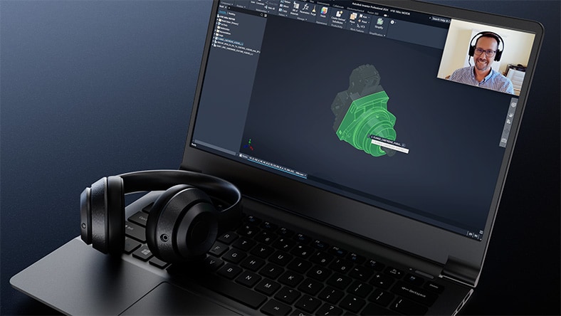 3D rendering of Autodesk design and engineering webinars