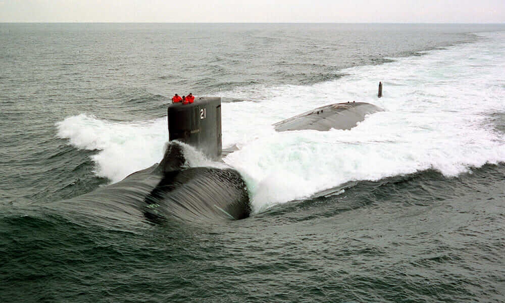 Seawolf sub in the ocean