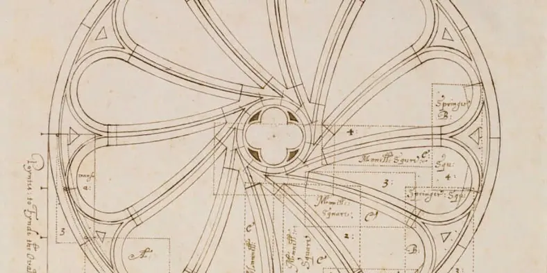 A draft of a rose window